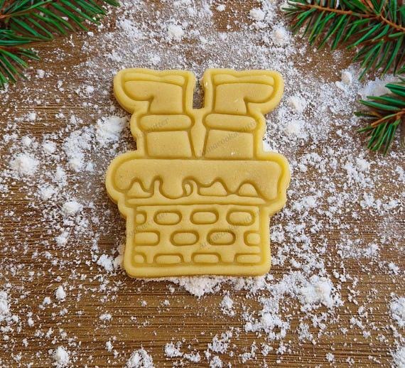 Santa Claus Comes Down The Chimney Cookie Cutter Christmas Cookie Mold Christmas Baking Tool Cookie Cutter