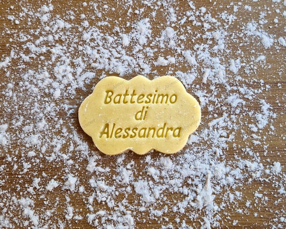 Customizable Baptism Cookie Cutter Name | Baby Shower Cookie Cutter Baby Shower Party Gift Idea
