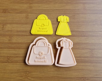 Coupe-biscuits de robe vintage élégante | Emporte-pièce en forme de sac| Cadeau de la fête des Mères | Fournitures de pâtisserie | Coupe-biscuits | Idée cadeau