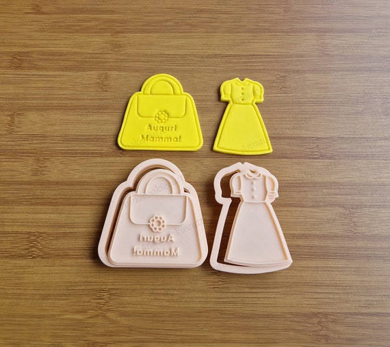 Elegant Vintage Dress Cookie Cutter | Bag Shaped Cookie Cutter| Mother's Day Gift | Baking Supplies | Biscuit Cutter | Gift Idea