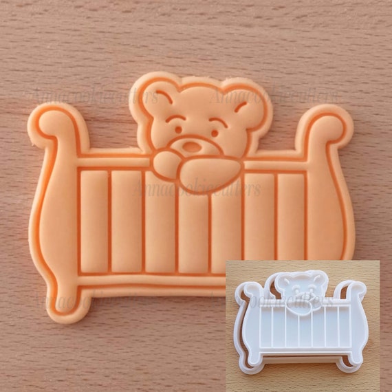 Cookie Cutter Bed Teddy Bear Birth Baptism Cookie Cutter