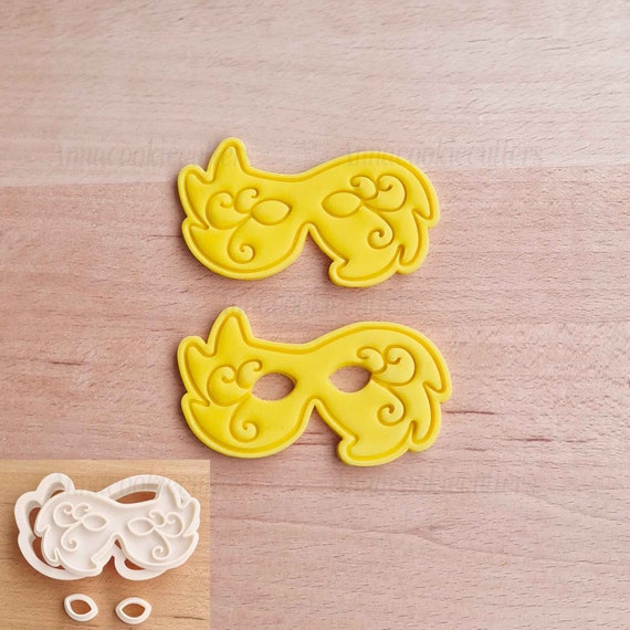Venetian Mask Cookie Cutters, Carnival Stencil, Cookie Cutter, Cake Decoration