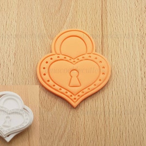 Tagliabiscotti Lucchetto A Forma Di Cuore Formina Per Biscotti Regalo Fidanzata, San Valentino Stampo Cookie Cutter