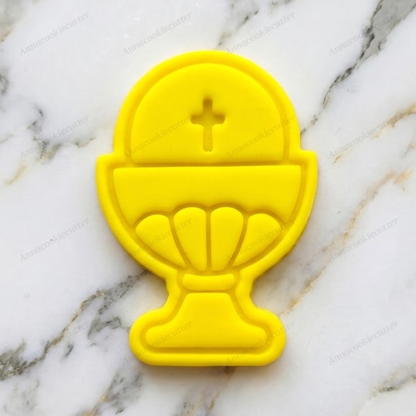 Cortador de biscoitos em formato de cálice para a Primeira Comunhão | Cortador de biscoitos para Crisma, Batismo ou para presentear uma menina | Uma doce ideia de presente religioso