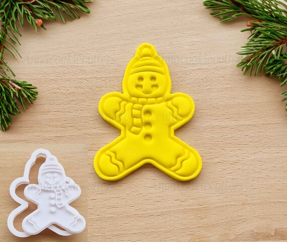 Gingerbread Man Christmas Cookie Cutter Set Christmas Gingerbread Cookie Cutters With Hair