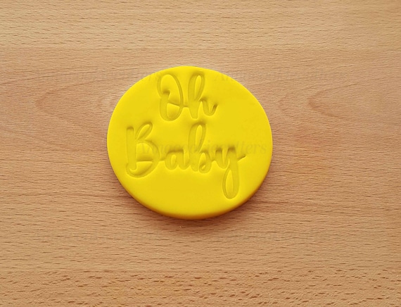 Oh Baby Cookie Cutter | Birth and Baptism Cookie Cutter 8 cm | Baby Shower Mold