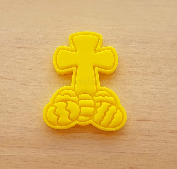 Easter Cross - Easter Egg Cookie Cutter, Cookie Cutter Mold, Easter Decorations, Easter Gift 8 x 6 cm