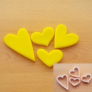 Set of Rustic Hearts Cookie Cutters Heart Cookie Cutter Molds