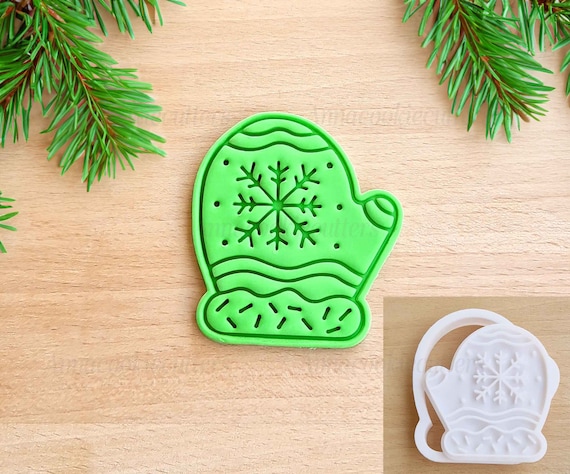 Snowflake Glove Cookie Cutters Christmas Cookie Cutters Mirror Set Cake Decoration