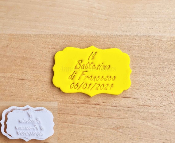 Personalized Baptism Cookie Cutter 10 x 6 cm | My Baptism | Cookie Cutter Gift Newborn Baby Shower Party
