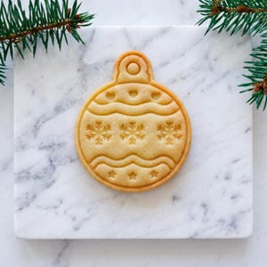 Christmas Ball Snowflake Cookie Cutter Festive Decorations for Christmas and Traditional Sweets image 1