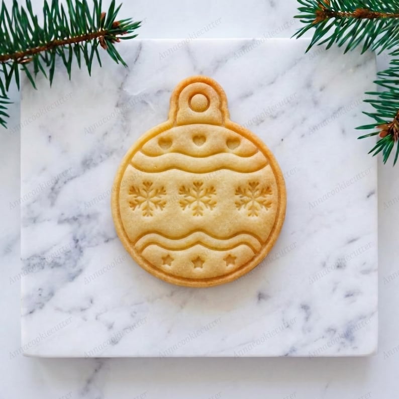 Christmas Ball Snowflake Cookie Cutter Festive Decorations for Christmas and Traditional Sweets image 1