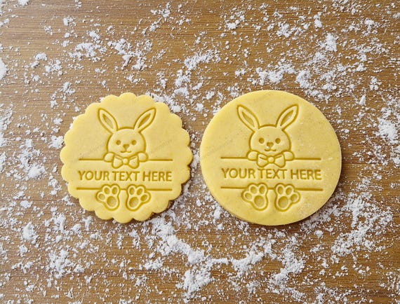 Custom Bunny Face Cookie Cutter | Personalized Easter Baking Tool for Spring Treats & Gifts 8 cm