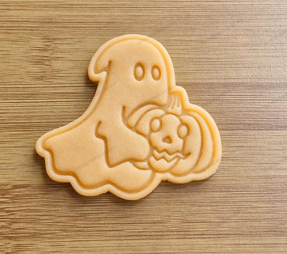 Ghost with Pumpkin Cookie Cutter Halloween Biscuit Cutter for Baking Spooky Ghost and Pumpkin Shape for Cookies Halloween Party Baking Tool