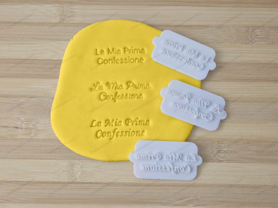 My First Confession Cookie Stamp Cookie Cutter 7 x 3.6 cm