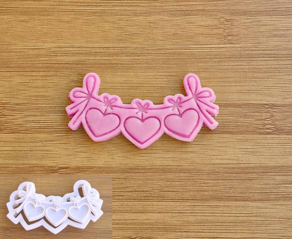 Heart Garland Cookie Cutter Wedding Favors, Anniversary Gifts, Hen Party