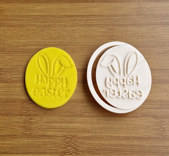 Happy Easter Cookie Cutter Set | Bunny Ears and Egg Mold | Fun Baking Tools for Easter Treats & Cookies