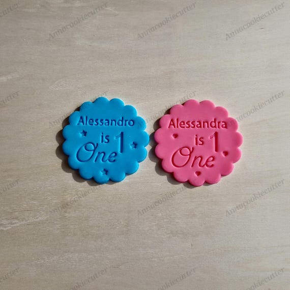 Personalized Cookie Cutter Name and Age | Cookie Mold Birthday Baptism Baby Shower | Unique Gift Idea