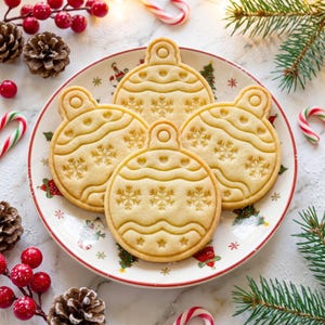 Christmas Ball Snowflake Cookie Cutter Festive Decorations for Christmas and Traditional Sweets image 3