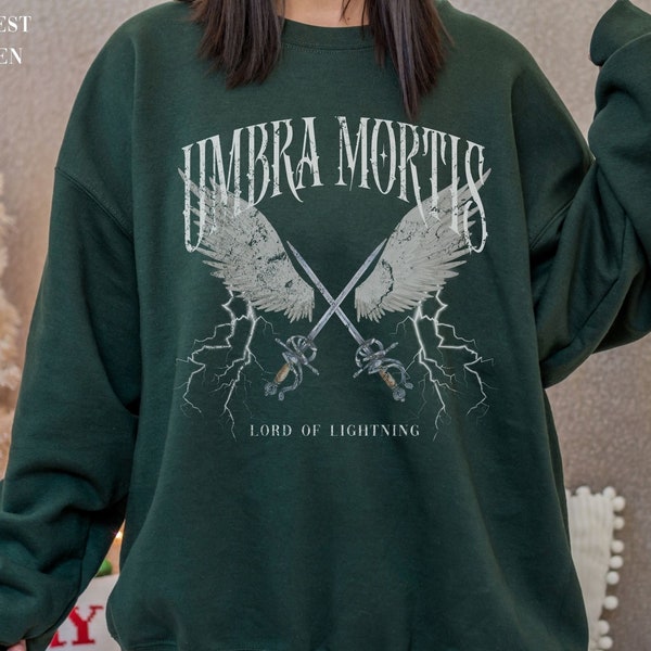 Umbra Mortis Sweatshirt Hunt Athalar Crescent City Merch Ruhn Danaan Sarah J Maas Bookish Acotar Crewneck Earth Blood SJM Bryce Rhysand Gift