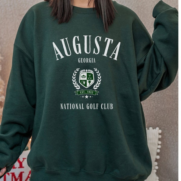 Augusta Sweatshirt Golf Club Crewneck Country Club Gift Vintage Golf Sweater Georgia Pullover Women Men Shirt Unisex Clothing Preppy Apparel