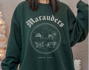 Marauders Sweatshirt Wolfstar Crewneck James Potter Shirt Bookish Sweater Remus Lupin Hoodie Vintage Pullover Sirius Wizard Merch ATYD Moony