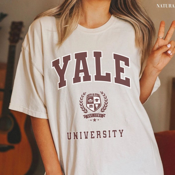 Yale University Vintage Yale Shirt Ivy League Tshirt Alumni Crewneck Varsity School Merch Clothing Women Apparel College Gift Grad Student