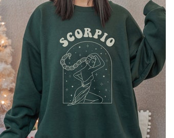 Scorpio Sweatshirt, Scorpio Sweater, Scorpio Zodiac Crewneck, Astrology Pullover, Horoscope Shirt, Scorpio Season Gift, November Birthday