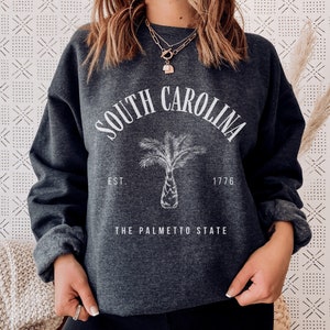 South Carolina Sweatshirt, South Carolina Sweater, Palmetto State Shirt, Womens Pullover, Unisex Hoodie, Crewneck Gift, Vacation Long Sleeve