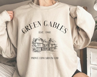 Anne of Green Gable Sweatshirt Bookish Crewneck LM Montgomery Merch Sweater Avonlea Pullover Literary Clothing Cottagecore Gift Apparel Top