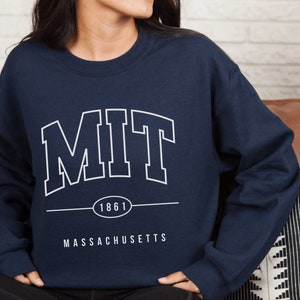 MIT Sweatshirt, MIT Sweater, Institute of Technology, University Hoodie, Massachusetts Shirt, College Grad Pullover, Unisex School Crewneck image 7