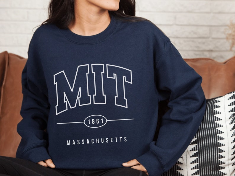 MIT Sweatshirt, MIT Sweater, Institute of Technology, University Hoodie, Massachusetts Shirt, College Grad Pullover, Unisex School Crewneck image 7