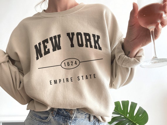 NYC Embroidered Monogram Sweatshirt