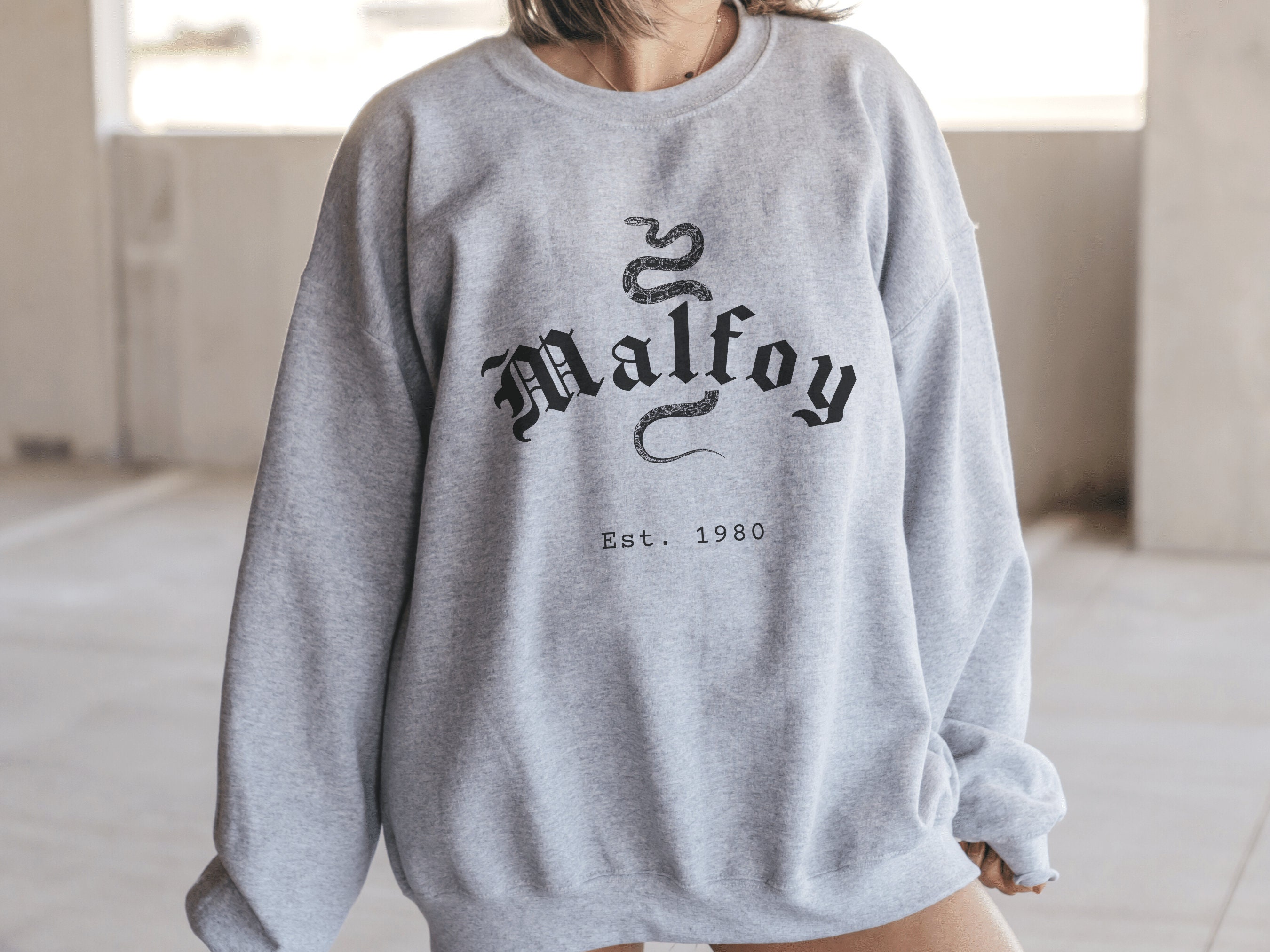 Malfoy Sweatshirt Wizard Crewneck Magical Pullover Draco - Etsy