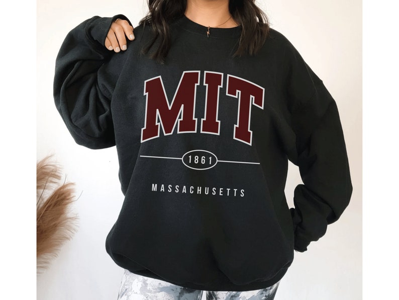 MIT Sweatshirt, MIT Sweater, Institute of Technology, University Hoodie, Massachusetts Shirt, College Grad Pullover, Unisex School Crewneck image 6