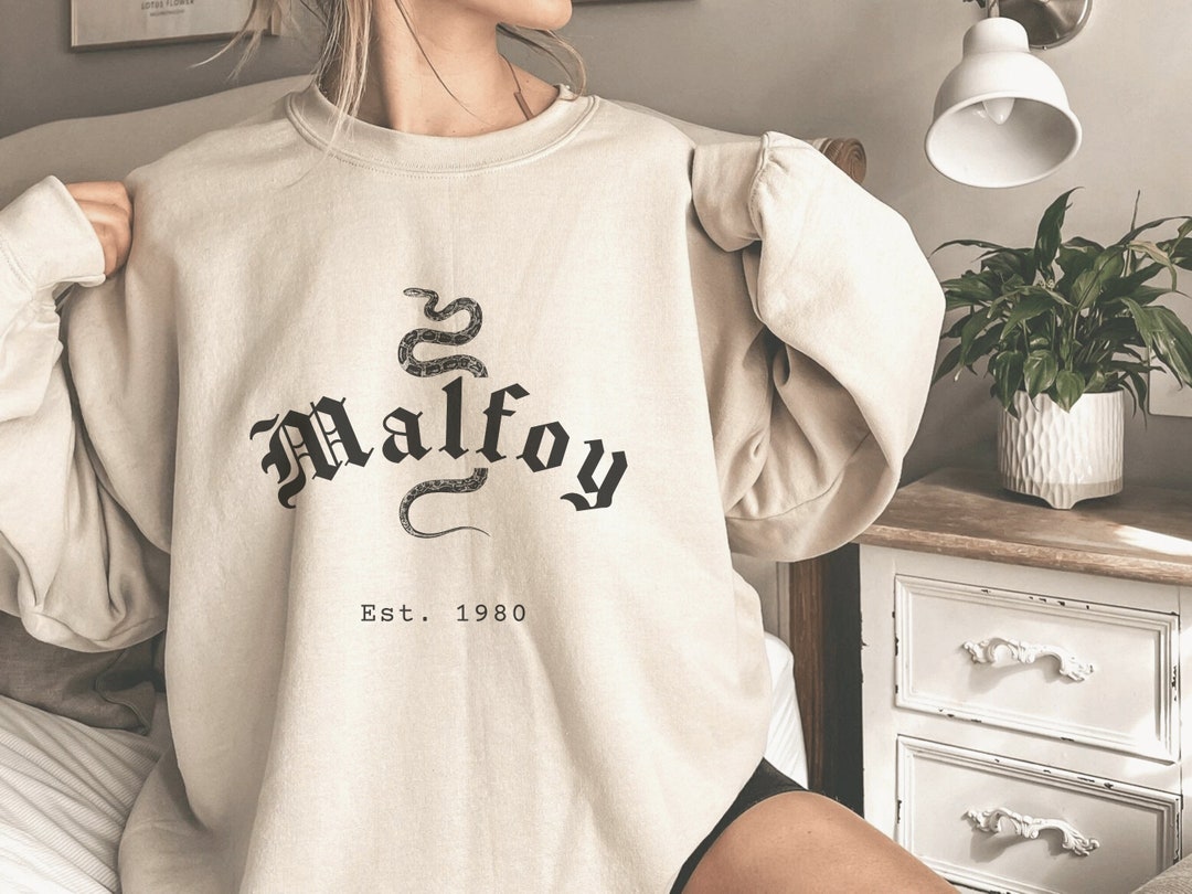 Malfoy Sweatshirt Wizard Crewneck Magical Pullover Draco - Etsy