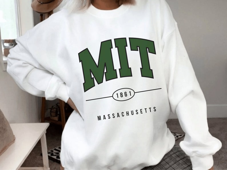 MIT Sweatshirt, MIT Sweater, Institute of Technology, University Hoodie, Massachusetts Shirt, College Grad Pullover, Unisex School Crewneck image 5