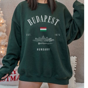 Budapest Sweatshirt Hungary Pullover Europe Crewneck Vintage Clothing Vacation Shirt Gift Travel Sweater Souvenir Apparel Women Men Hoodie image 4