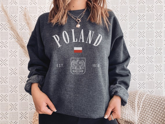 Poland Sweatshirt Polish Sweater Polska Shirt Poland Crewneck Vacation  Pullover Vintage Apparel Gift Souvenir Flag Women Men Unisex Clothing - Etsy