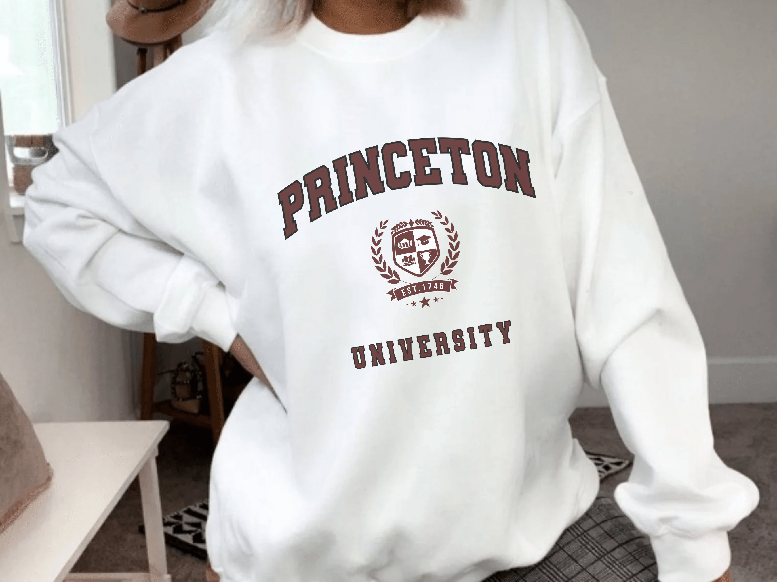 Vintage 90s Princeton University Pullover Crewneck Sweatshirt Kleding Gender-neutrale kleding volwassenen Hoodies & Sweatshirts Sweatshirts 