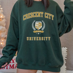 Crescent City University Sweatshirt Sarah J Maas Sweater Bookish Pullover Acotar Crewneck Velaris Apparel Bryce Merch ACOMAF SJM Fandom Gift image 6