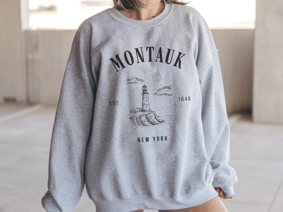Montauk Sweatshirt New York Crewneck NY Sweater Gift Vintage 