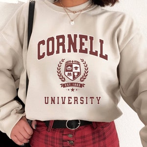 KozyVibes Cornell University, Cornell Sweatshirt, College Sweater, Newyork Hoodie, Vintage College Shirt, Ivy League School Crewneck, Varsity Pullover