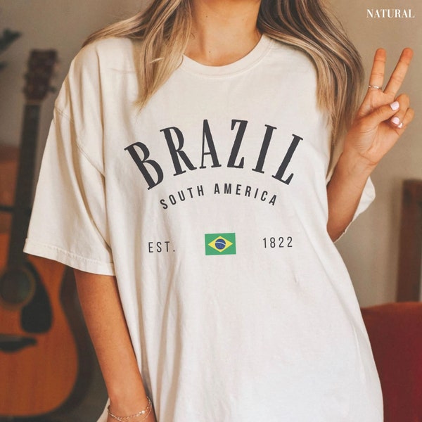 Brazil Shirt Brasil Crewneck Brazilian Clothing South America Gift Flag Sweatshirt Womens Apparel Latina Tshirt Tee Vintage Merch Mens Top