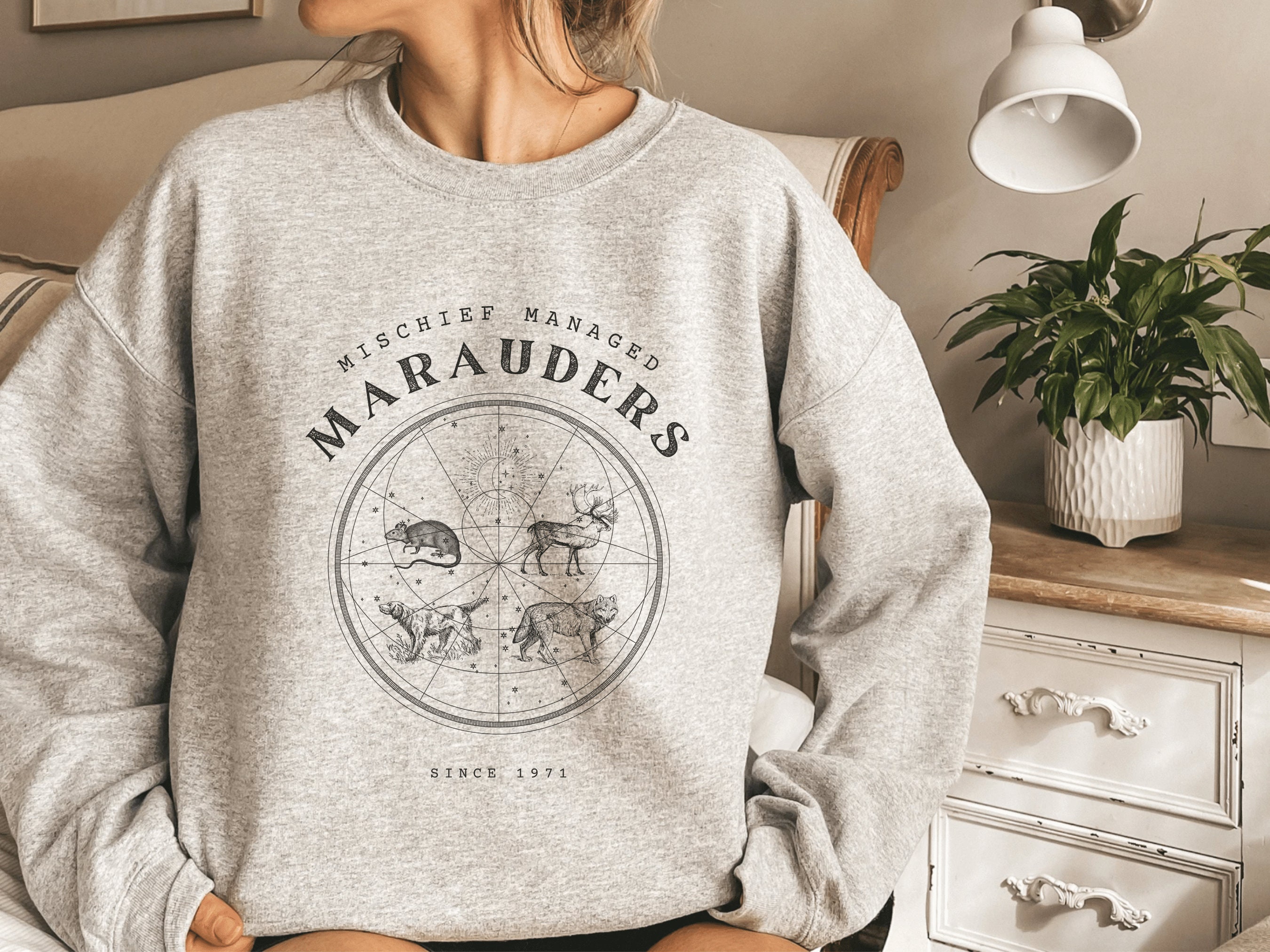 Discover Marauders Sweatshirt Bookish Pullover Remus Lupin Wolfstar Sweater All the Young Dudes ATYD James Potter Sirius Crewneck Moony Hoodie Wizard Sweatshirt