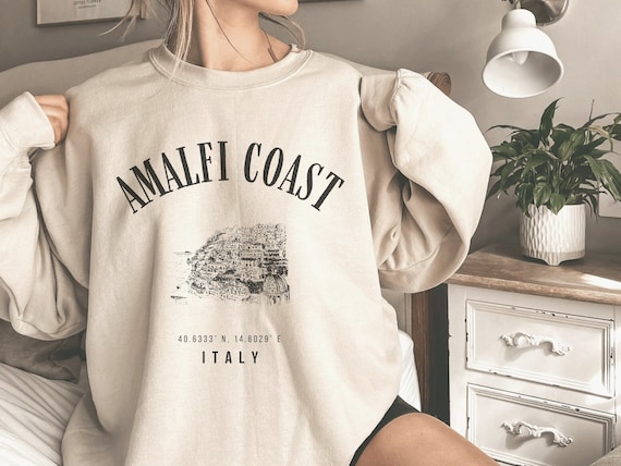 Costa de Amalfi Italia Sudadera Positano Crewneck Capri Sudadera con  capucha Mujer Suéter Vintage Jersey Viaje de vacaciones Regalo Viaje  Recuerdo Manga larga -  España