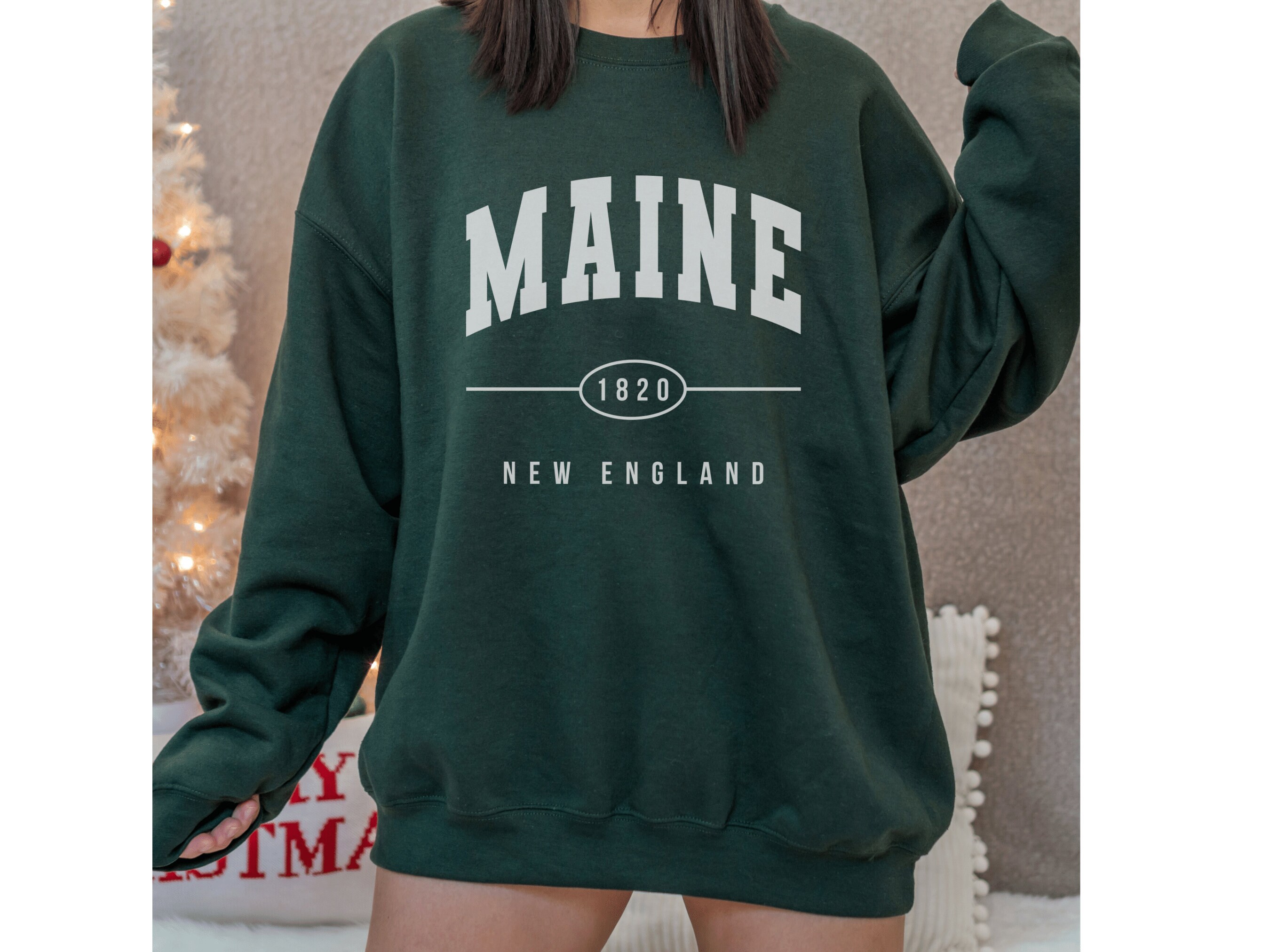 Discover Maine Sweatshirt | Maine Sweater | Maine New England Shirt | Maine State Pullover | Maine Vacation Gifts