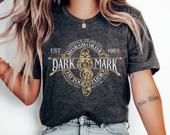 Dark Mark Tattoo Shirt Wizard Crewneck Magical Clothing Bookish Pullover Vintage Sweatshirt HP Universal Merch Fandom Apparel Gift Shirt Tee