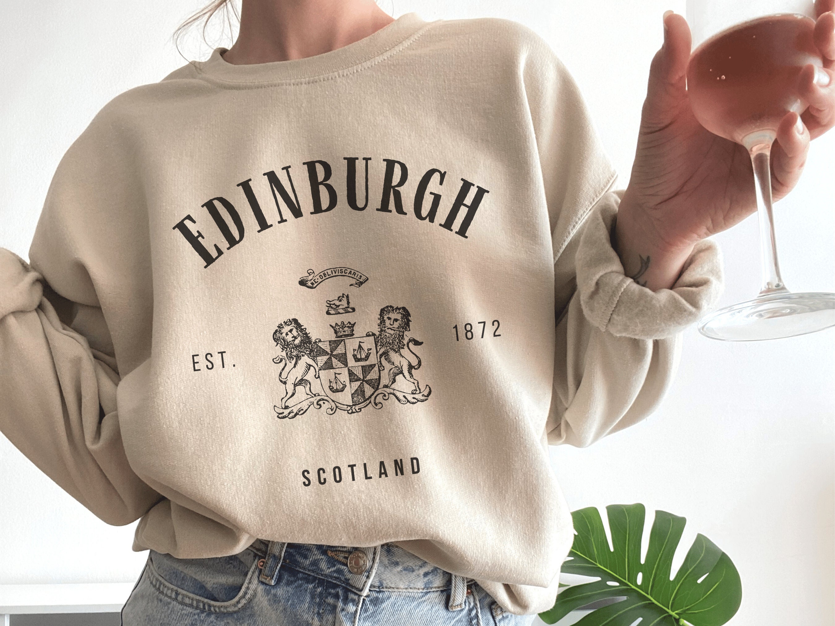 Discover Edinburgh Sweatshirt, Edinburgh Sweatshirt, Scotland Pullover Sweatshirt