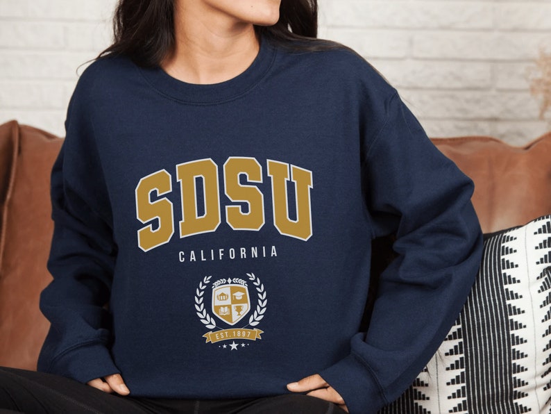 SDSU Sweatshirt San Diego State Sweater California - Etsy